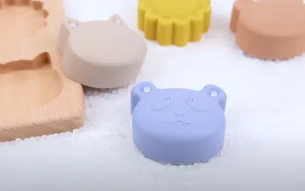 BX0117 Silicone Animal Fitting Toy With Wooden Plate