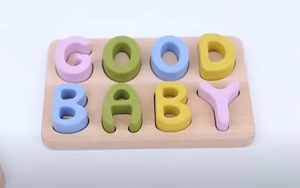 BX0121 Silicone GB Fitting Toy With Wooden Plate