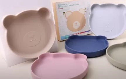 BX0125 Silicone Bear Shape Plate With Suction